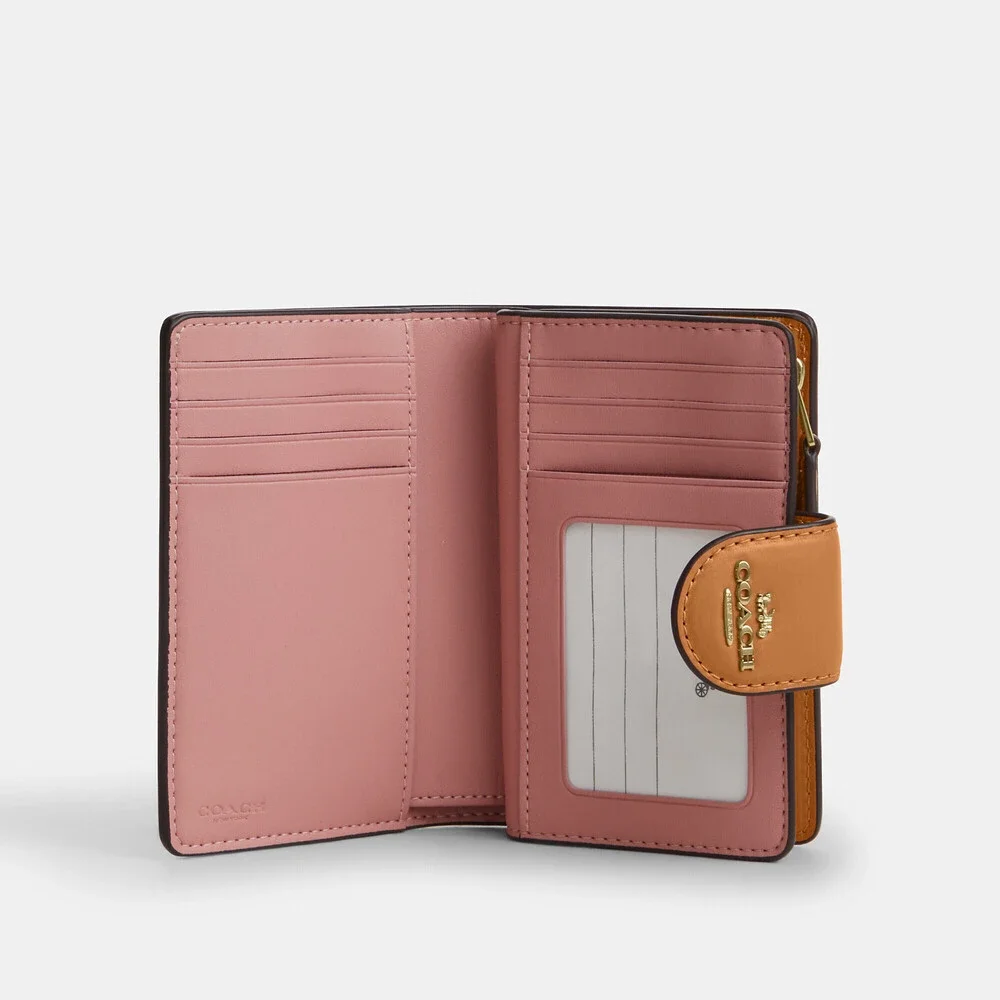 Coach Outlet Medium Corner Zip Wallet In Signature Canvas